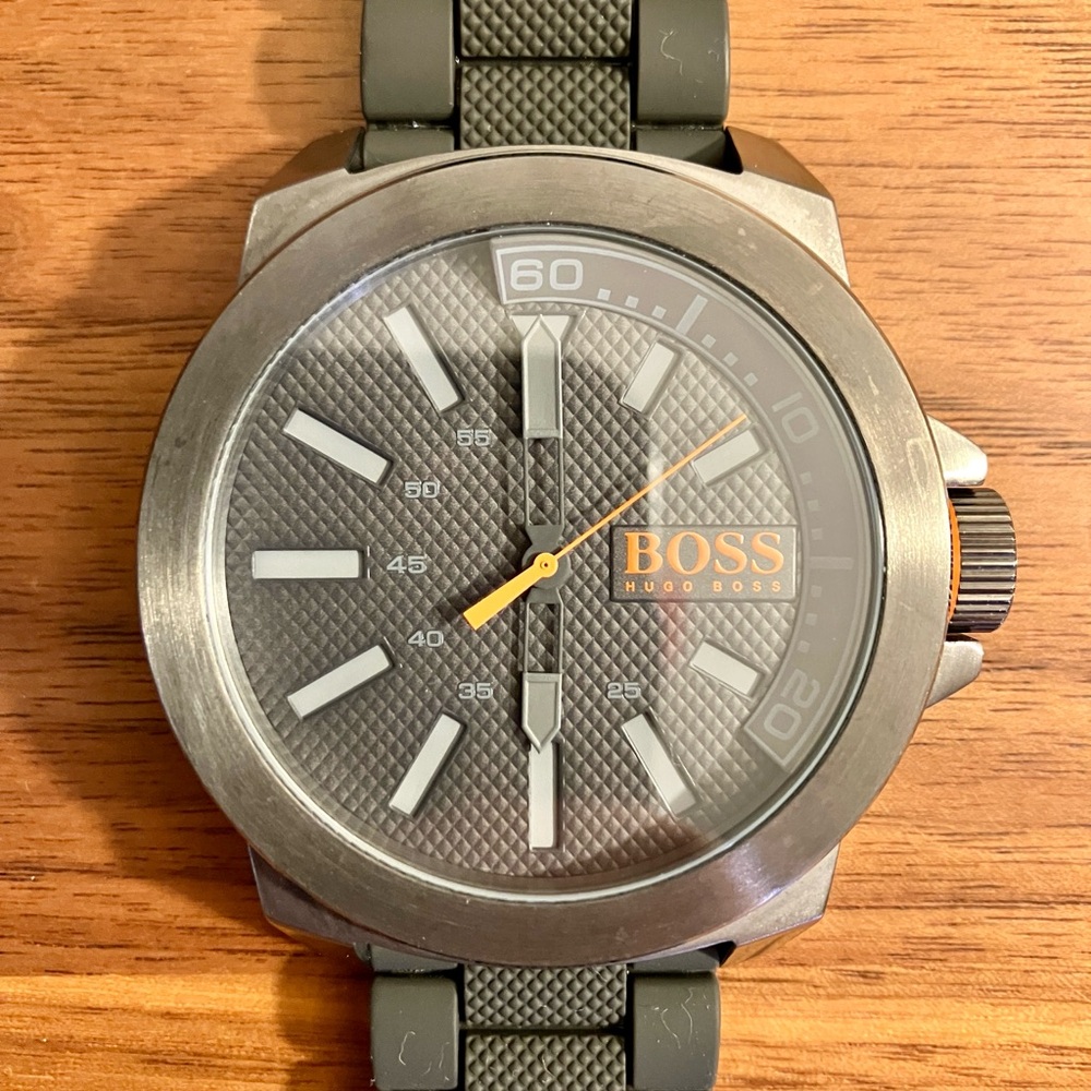 Men’s Hugo Boss Gray and Silver Watch